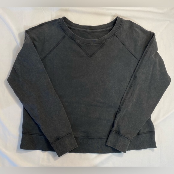 Lululemon Loop Back Crew NWOT Black size 12 - Picture 7 of 14